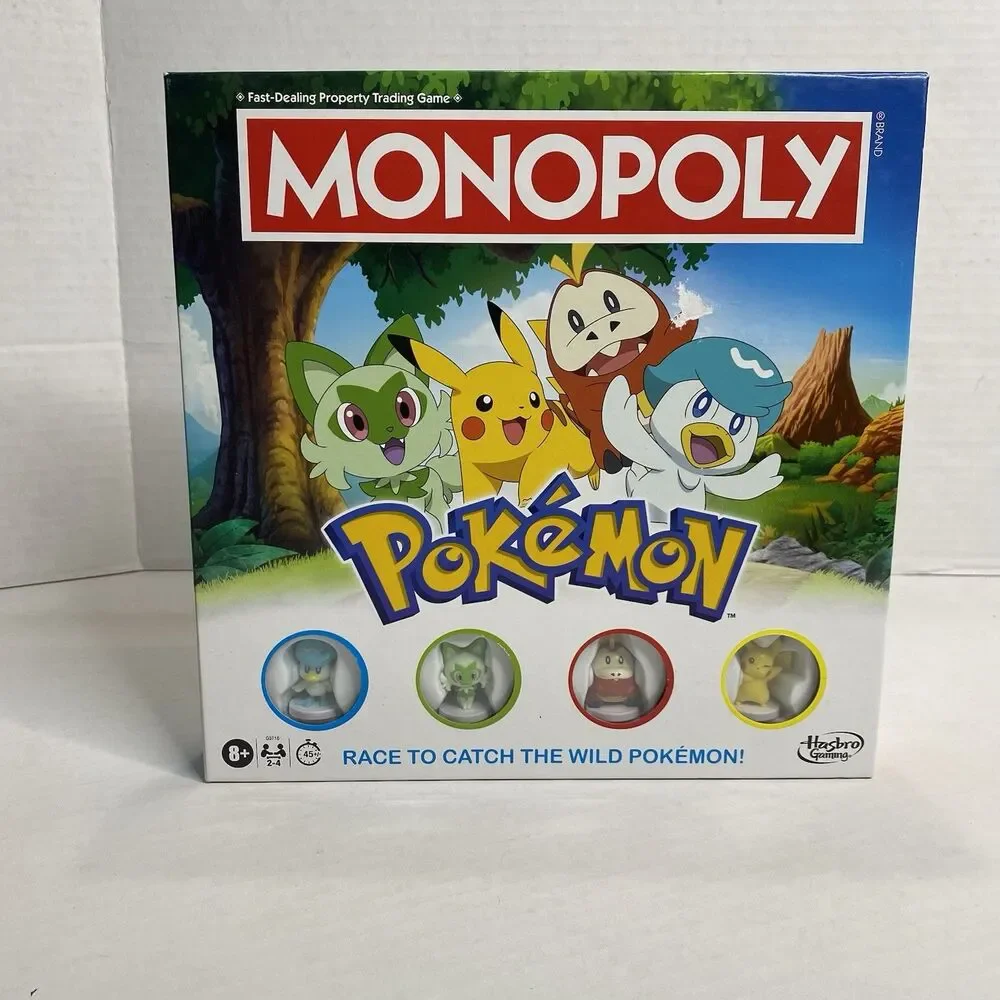 NEW SEALED Monopoly Pokémon Edition Board Game Property Trading Hasbro Ages 8+